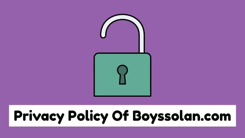 Privacy Policy Of Boyssolan.com