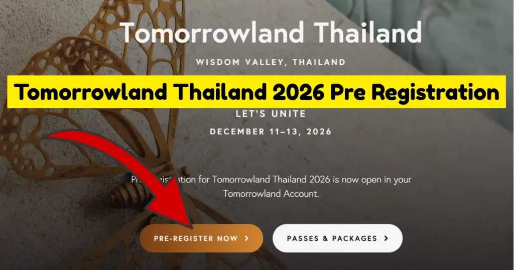 Tomorrowland Thailand 2026 Pre Registration
